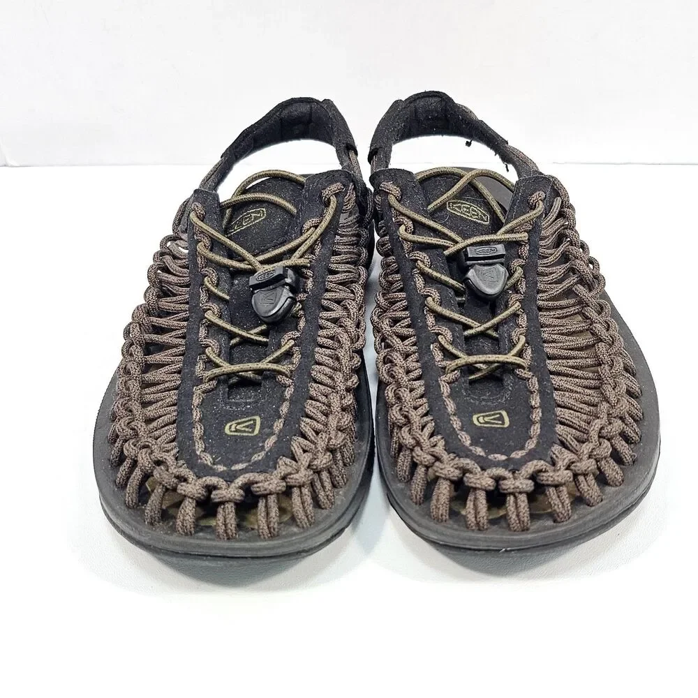 KEEN Uneek Cord Sandal Open Air Sneaker Men US 8.5 EU 41 Brown Bungee 1023053